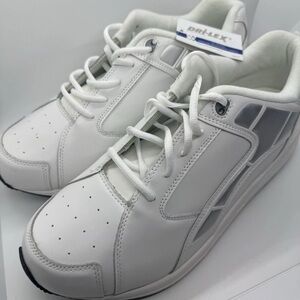 NWOB DREW Force 40960-22 White/Silver Men's Athletic Shoe Size 12.5 4W- DAS -01